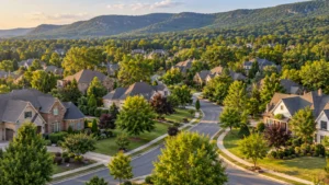 NNorth Alabama neighborhood with mountain views