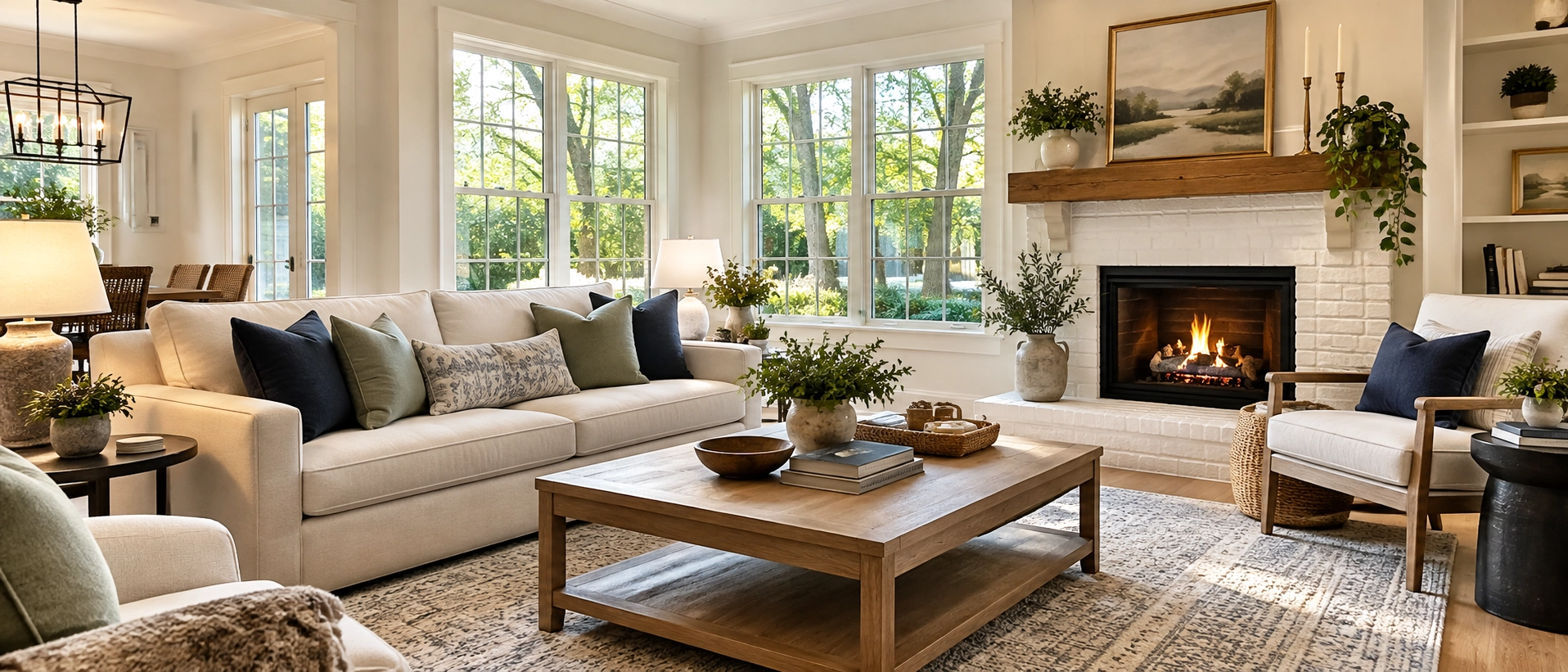 Bright Alabama living room Cozy Huntsville alabama living room.